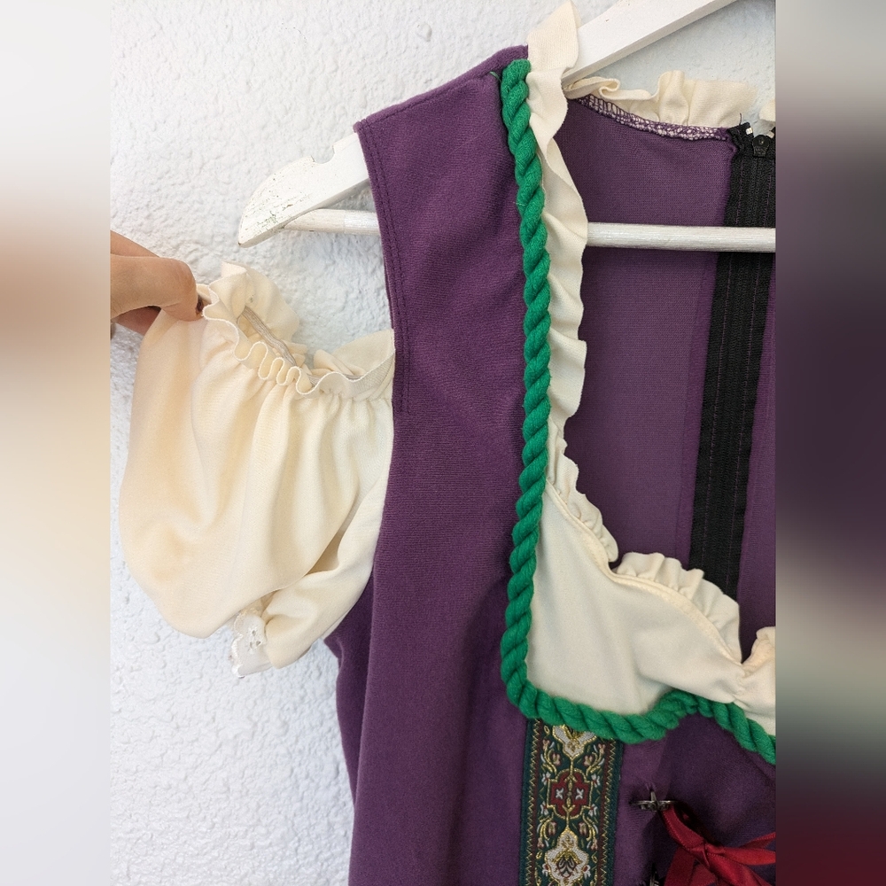 Vintage Ren Faire, Milk Maid Oktober Fest Cosplay Dirndl Mini Dress - Picture 7 of 11